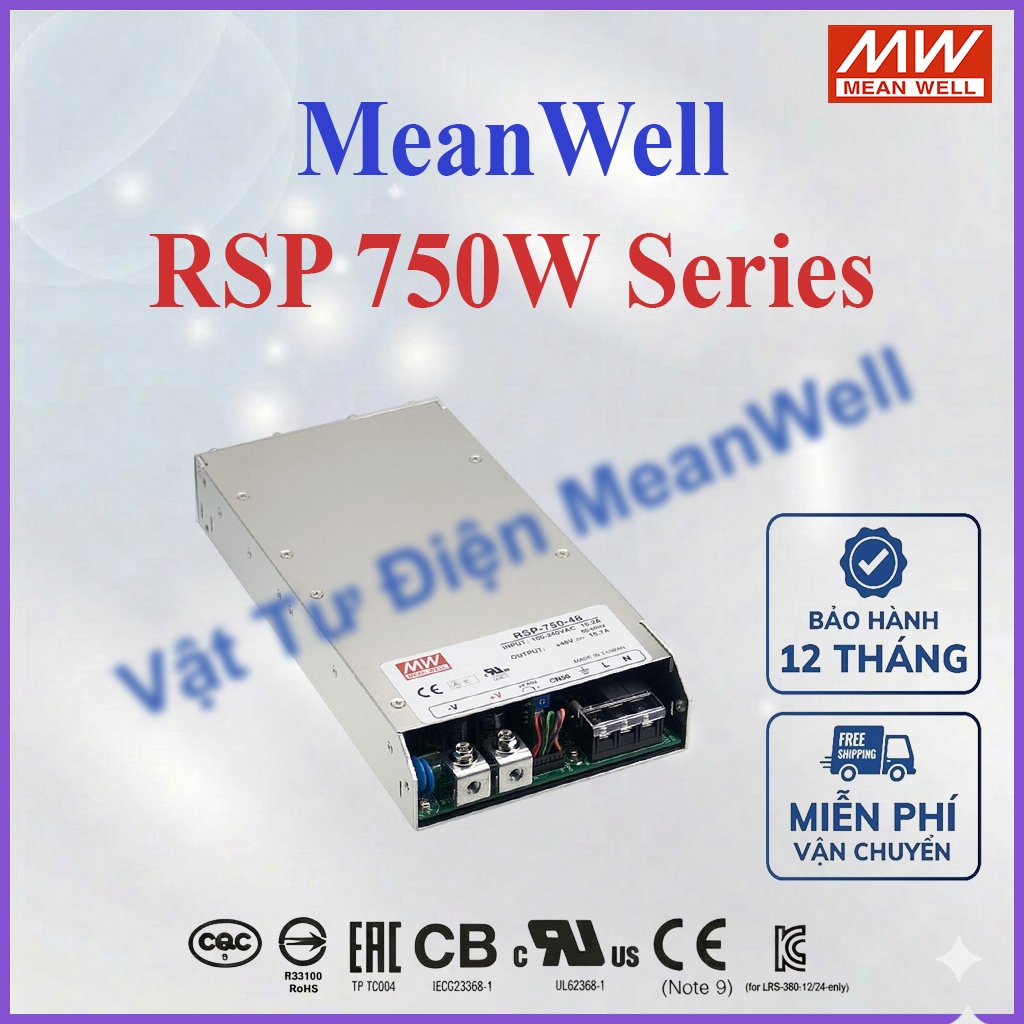 Nguồn MEANWELL RSP-750, nguồn tổ ong RSP-750-5, RSP-750-12, RSP-750-15, RSP-750-24 công suất 750W
