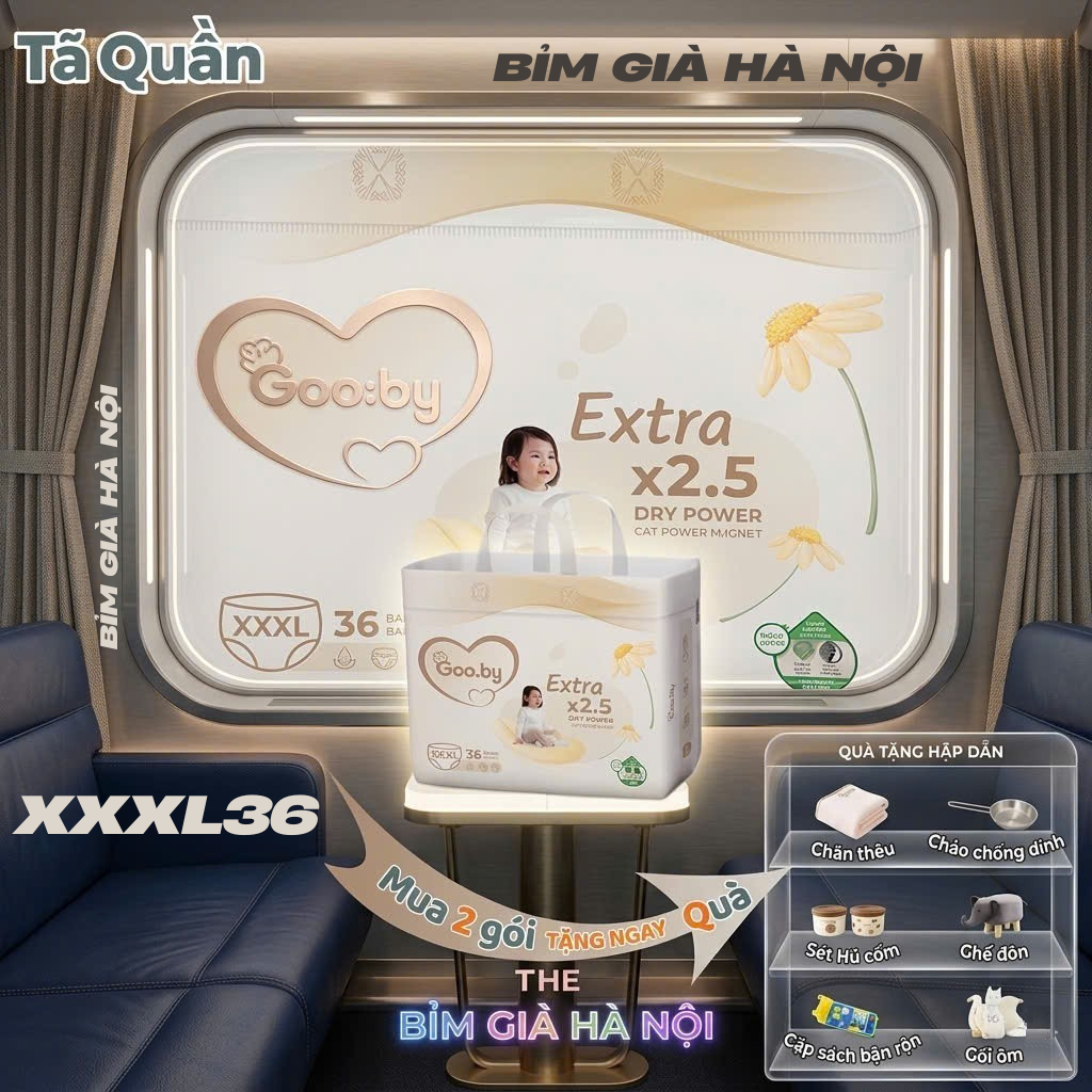 Bỉm quần Gooby XXXXL32 XXXL36 #gooby # honney Tã quần Bonny M50 L50 XL50 XXL50 #bỉm bonny #honey #go