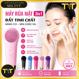 MÁY RỬA MẶT VÀ ĐẨY TINH CHẤT 3IN1, MÁY MASSAGE NÂNG CƠ XOÁ NHĂN, SĂN CHẮC DA MẶT IPX7