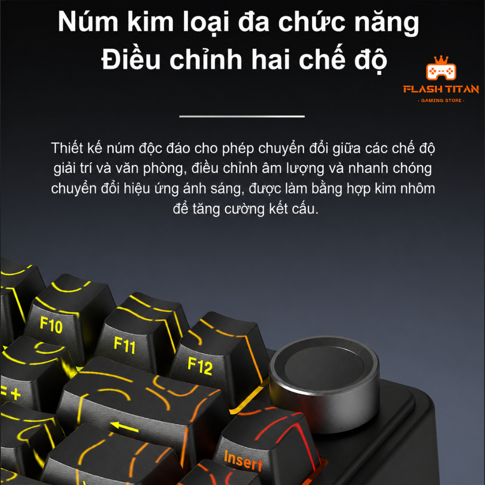 Bàn phím cơ không dây Aula F75 HE Gaming Rapid trigger, Polling rate 8k,Độ trễ thấp Phù Hợp Chơi Game FPS Dùng PC laptop | BigBuy360 - bigbuy360.vn