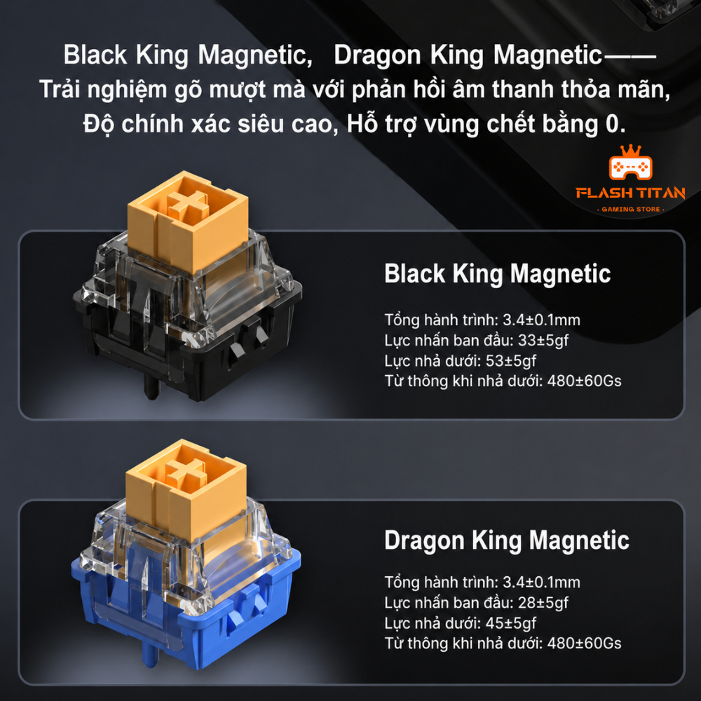 Bàn phím cơ không dây Aula F75 HE Gaming Rapid trigger, Polling rate 8k,Độ trễ thấp Phù Hợp Chơi Game FPS Dùng PC laptop | BigBuy360 - bigbuy360.vn