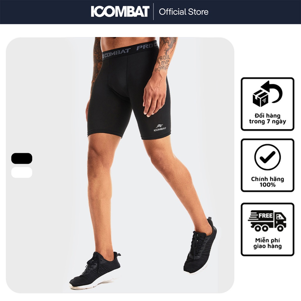 Quần Legging Combat Bóng Rổ Bóng Đá Short Nam bó chống mỏi cơ PRO COMBAT tập gym
