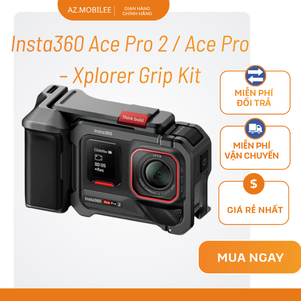 Tay Cầm Hỗ Trợ Insta360 Ace Pro 2 / Ace Pro – Xplorer Grip Kit Chính Hãng