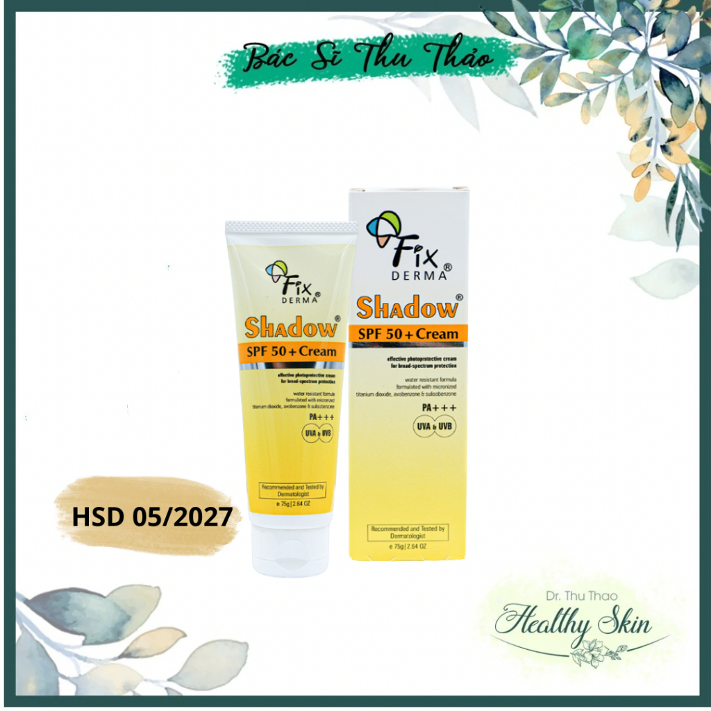 [75g] KEM CHỐNG NẮNG FIXDERMA SHADOW SPF 50+ CREAM