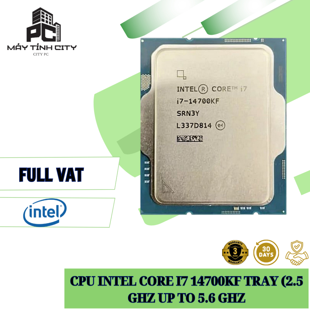 CPU Intel Core i7 14700F – New Tray (Chưa Gồm Fan) BẢO HÀNH CHÍNH HÃNG 36 THÁNG