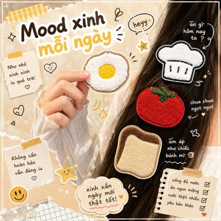 Miếng Dán Tóc Cartoon Food Series Giữ Tóc Con Tóc Mái Trang Điểm Rửa Mặt Siêu Cute