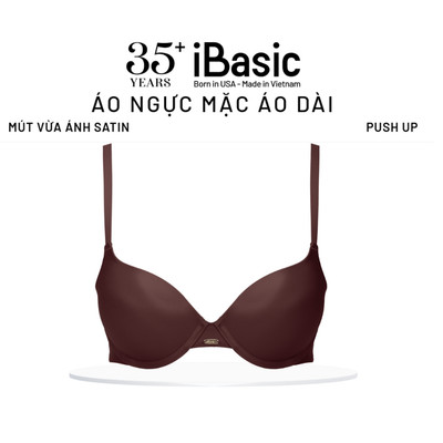 Áo ngực có gọng iBasic mút vừa ánh satin BRAW118