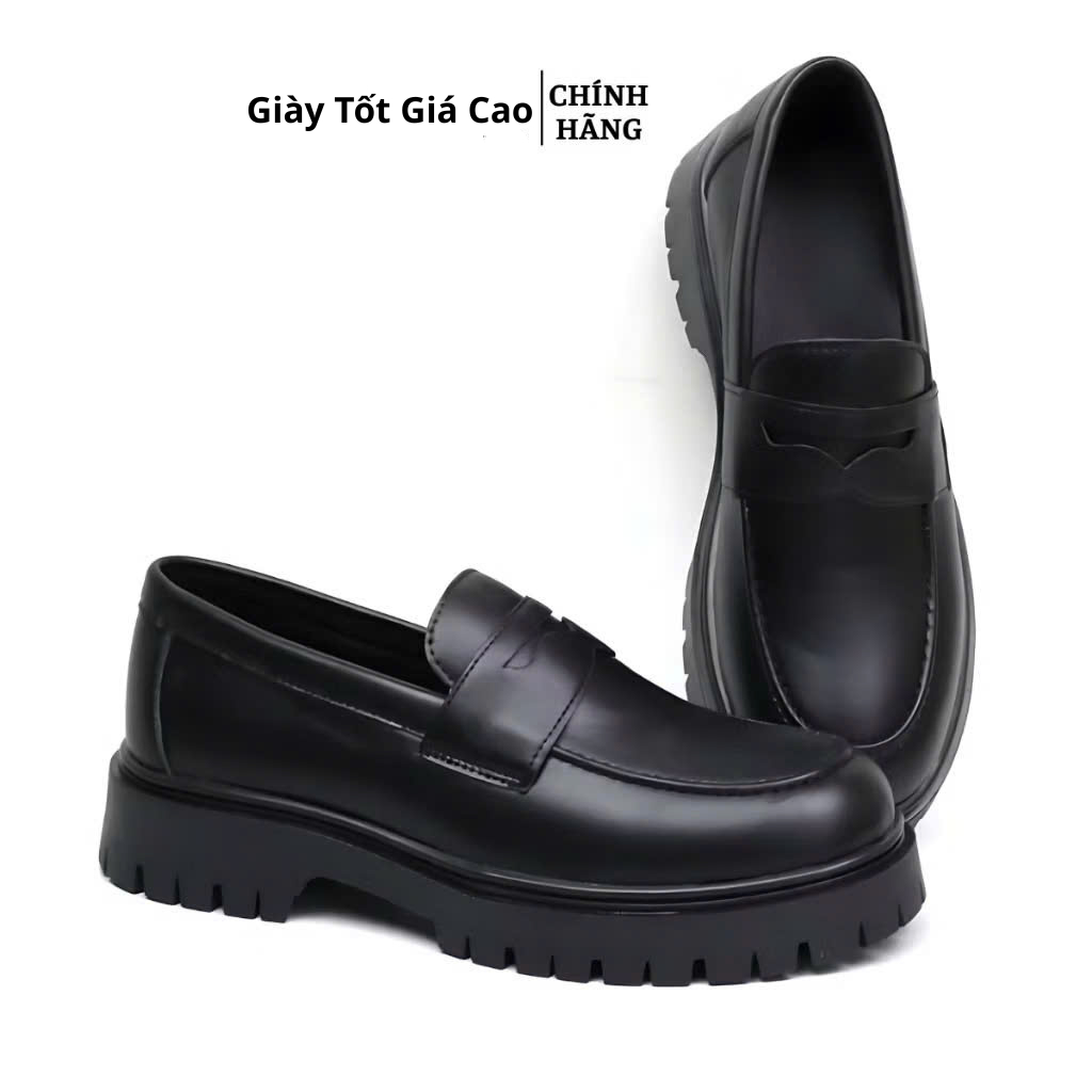 Giày Tây Loafer nam ToKuDa da lì Đế chunky thời trang, tăng chiều cao nam tính