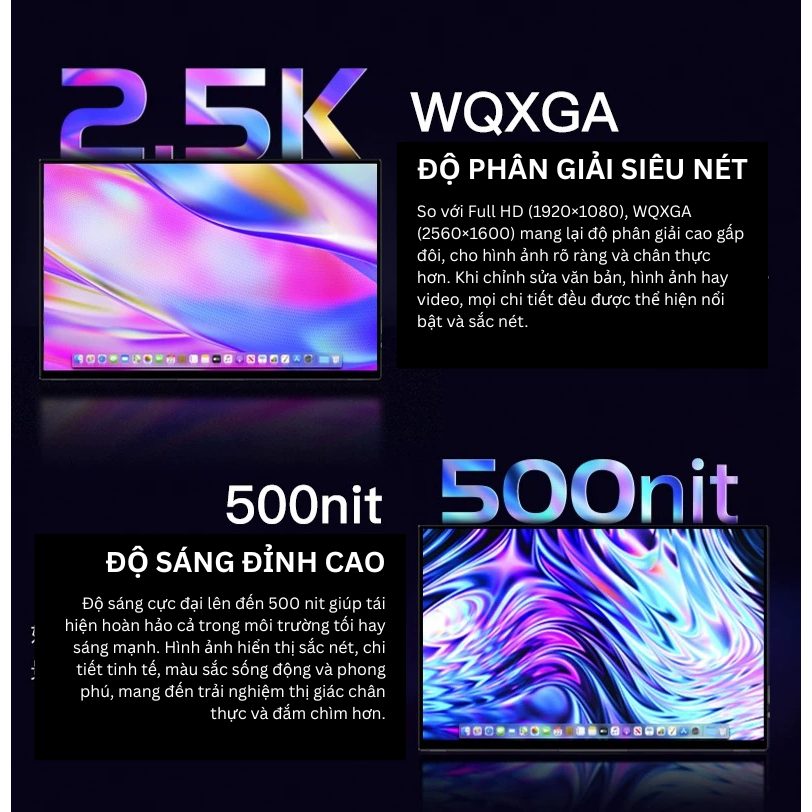 [CÓ VAT] Màn hình di động QLED/OLED nhập khẩu chính hãng WEICHENSI - Weichensi Portable Monitor | BigBuy360 - bigbuy360.vn