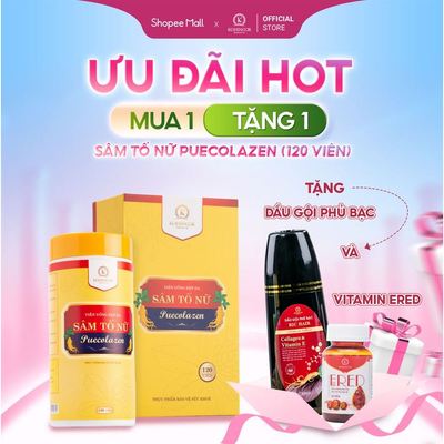 [Chính Hãng] Viên uống đẹp da Sâm Tố Nữ Puecolazen Kohinoor 120 viên