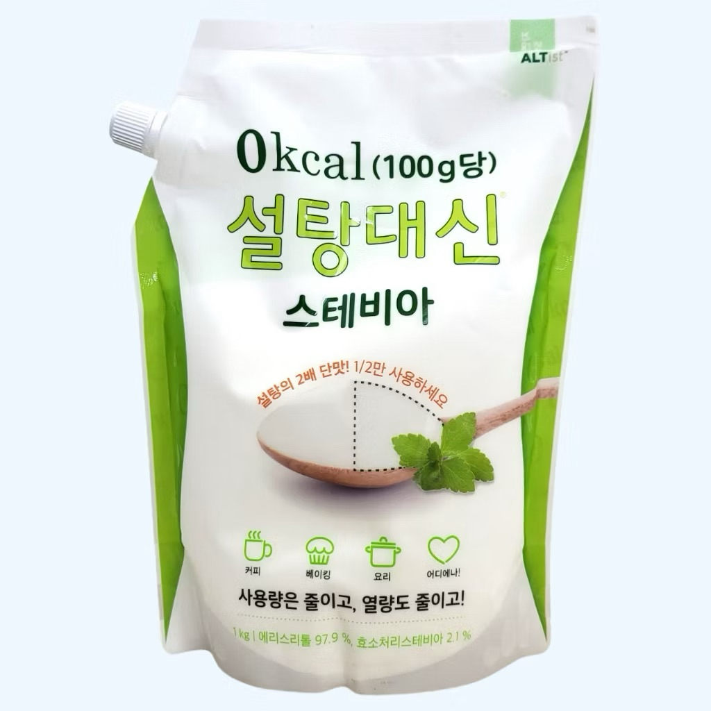 Đường Cỏ Ngọt - Đường Ăn Kiêng Hàn Quốc Stevia 0 kcal ALTIST Túi 1kg/Zero Calorie Stevia Sweetener