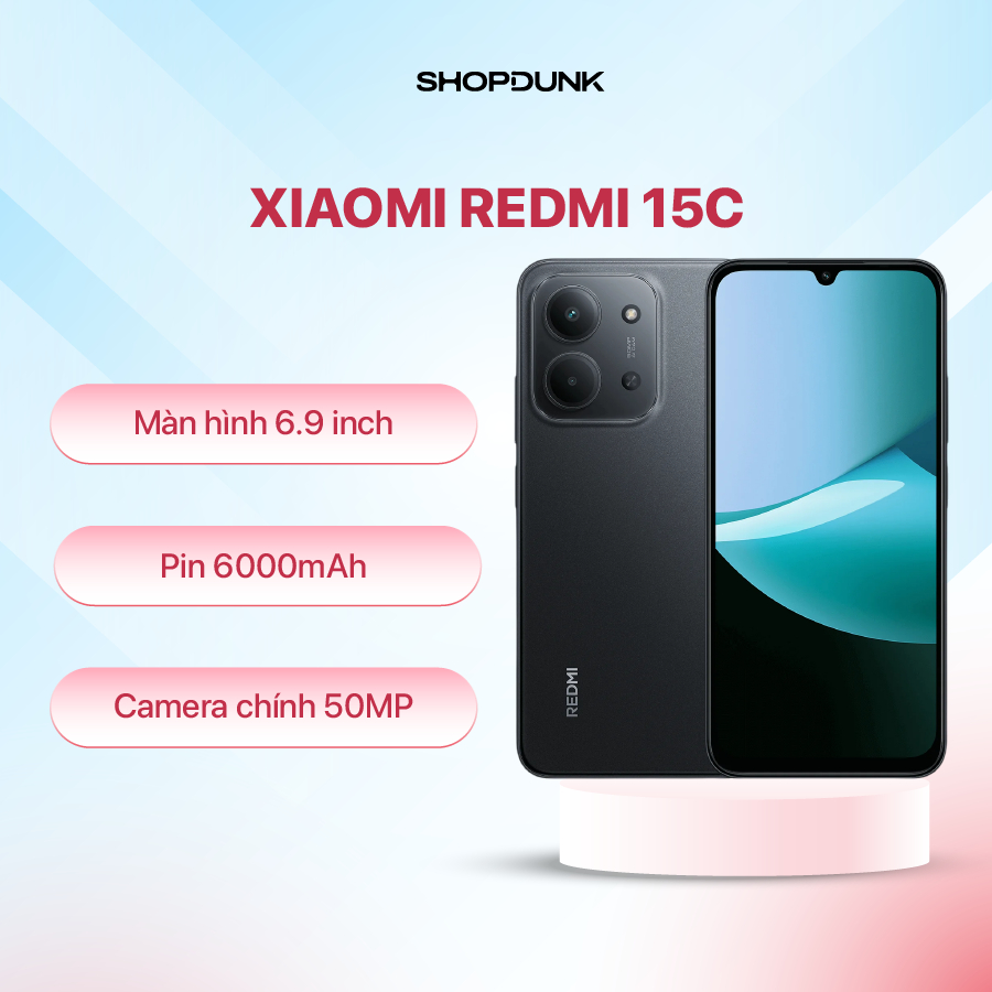 Điện Thoại Xiaomi Redmi 15C | 4GB 128GB | 6GB 128GB | Bảo Hành Chính Hãng