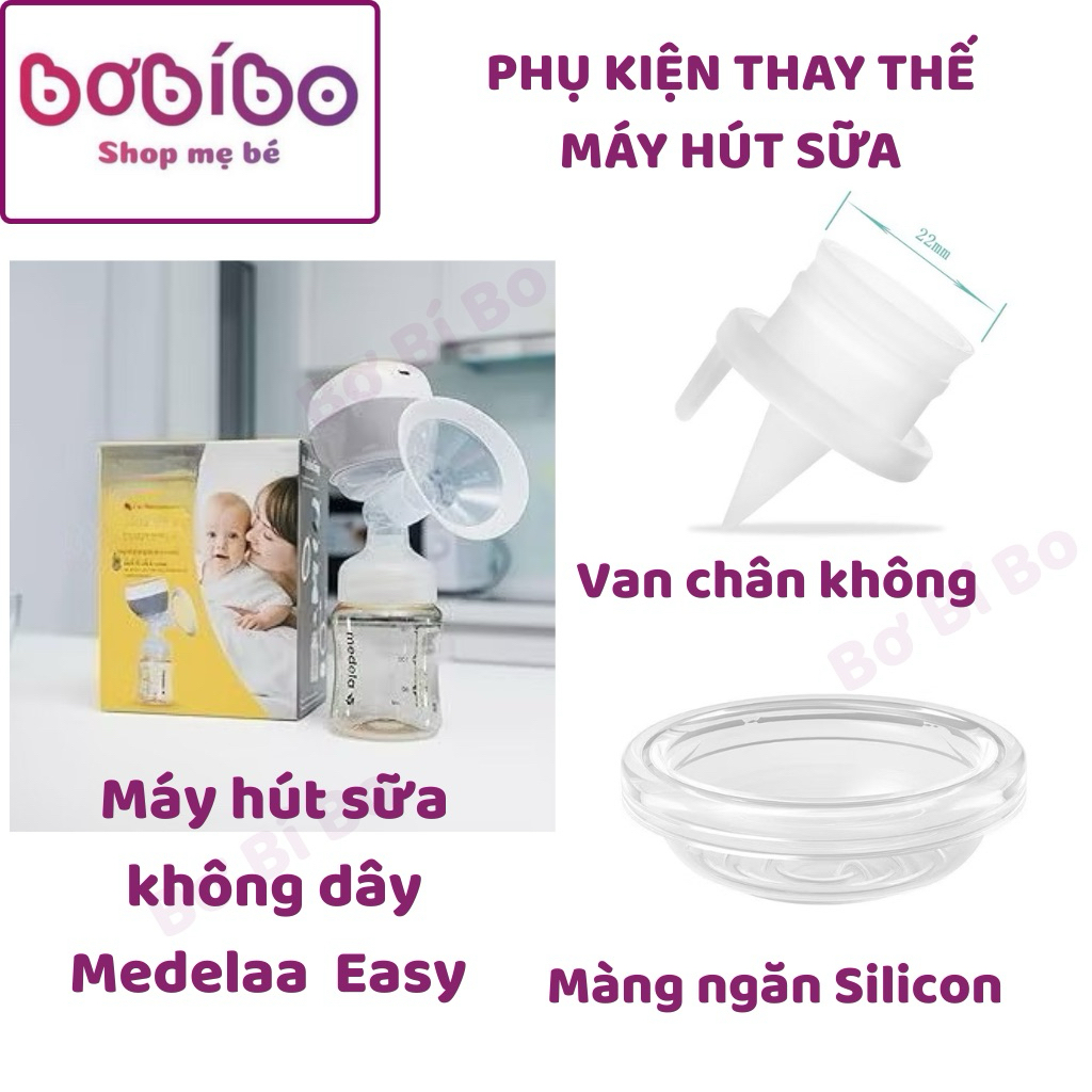 Phụ kiện thay thế máy hút sữa Medela Easy - Van chân không, van silicon, màng hút cuống hút sữa sili
