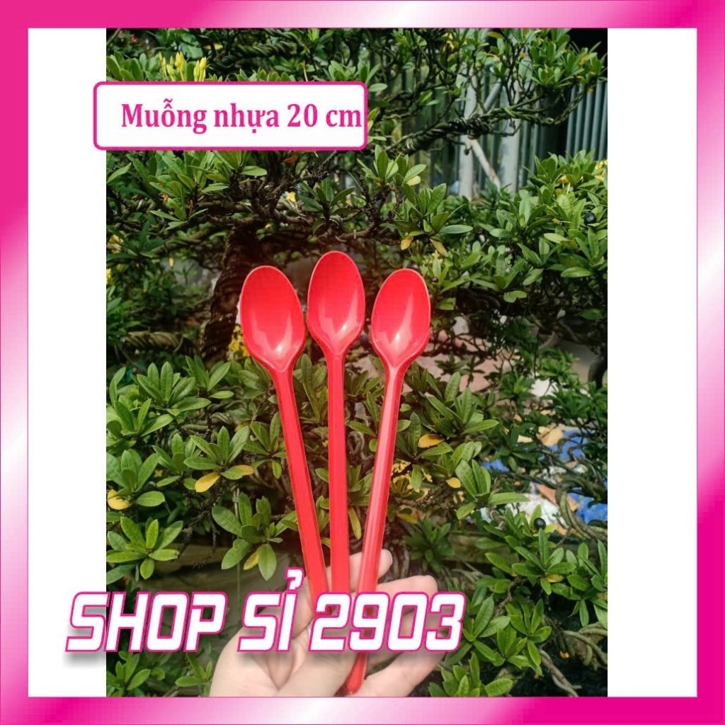 ( Thùng 2500 cái) Muỗng nhựa 20 cm  tiện dụng giá rẻ