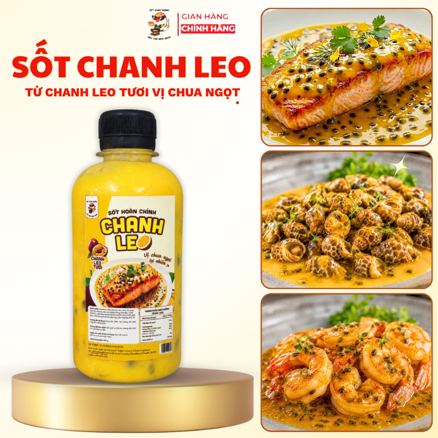 SỐT CHANH LEO TƯƠI VỊ CHUA NGỌT NGON CHUẨN HÀNG QUÁN LÀM SỐT SALAD, CÁ HỒI SỐT, TÔM SỐT CHANH LEO