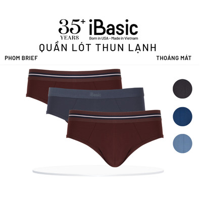 Combo 3 Quần lót nam iBasic brief tam giác thun lạnh poly co giãn thoải mái PANM006