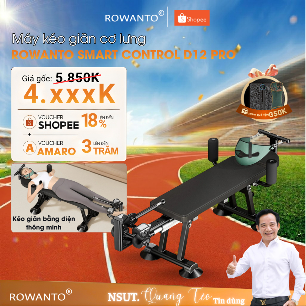 [LIVE] Máy kéo giãn cơ lưng Rowanto Smart Control D12 PRO, Hỗ Trợ Cải Thiện Tình Trạng Về Cơ Lưng