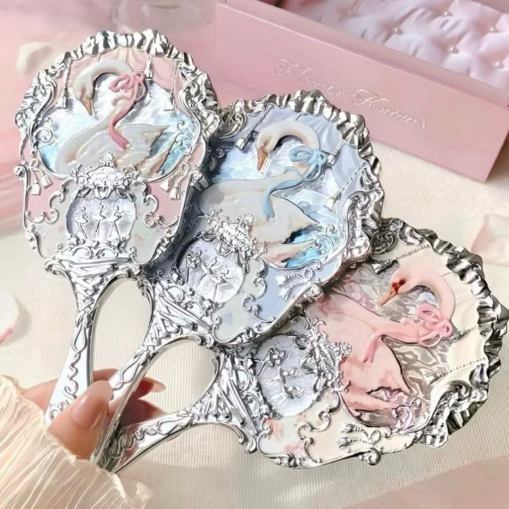 [Sẵn Swan Hồng & Xanh 🔥- Hỏa Tốc Ib Shop] 🦢 Gương Cầm Tay Thiên Nga Hồng - Be Swan Ballet Chính Hàng