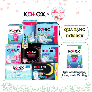 KOTEX Băng Vệ Sinh hàng ngày kháng khuẩn, Maxcool, siêu mỏng cánh, dày cánh, Mini Meow, Hoa Anh Đào, Quần đêm M/L