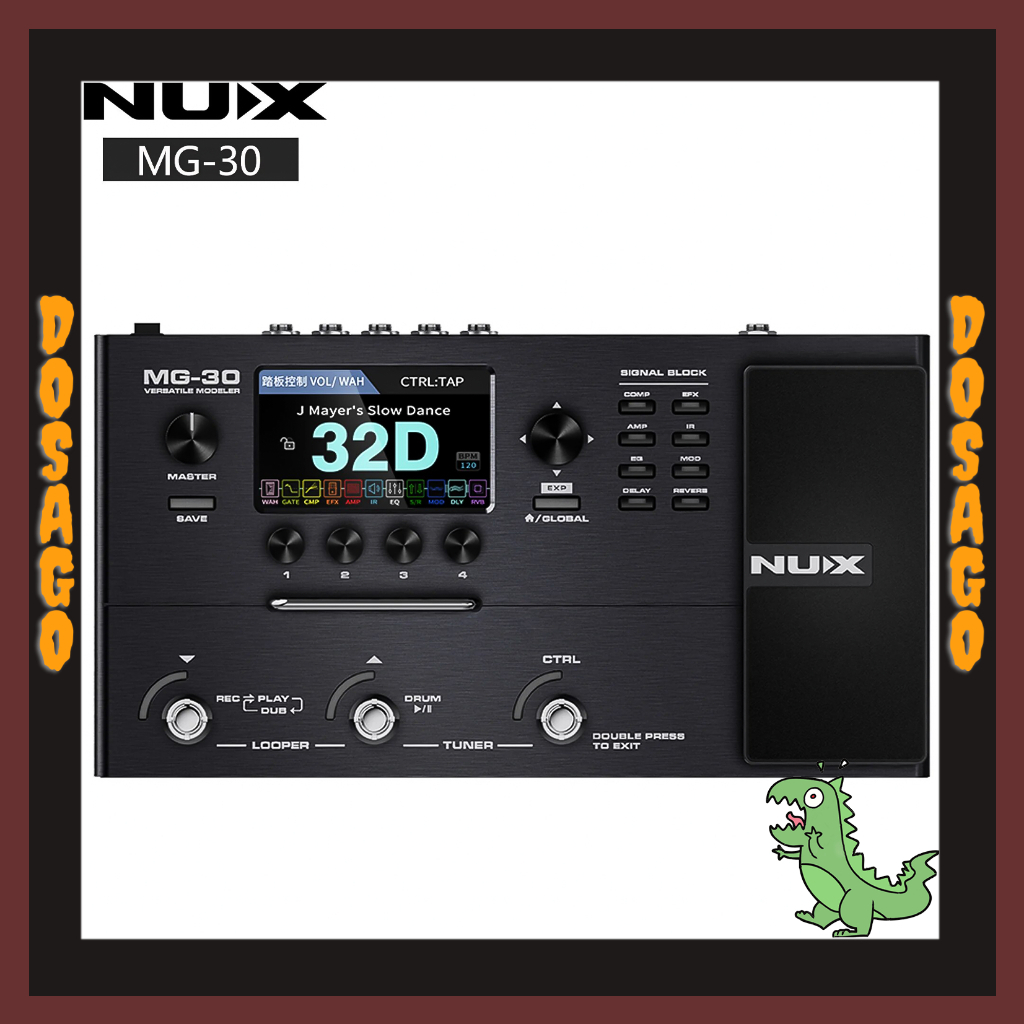 Phơ Đàn Guitar Nux MG-30 Multi Effects chính hãng - Bàn Đạp Fuzz Pedals MG30