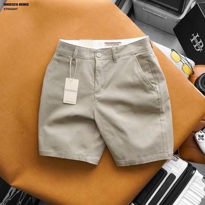[FORM SUÔNG] Quần short nam HEBOZ kaki straight fit 4M, quần đùi basic chất co giãn - 00003231