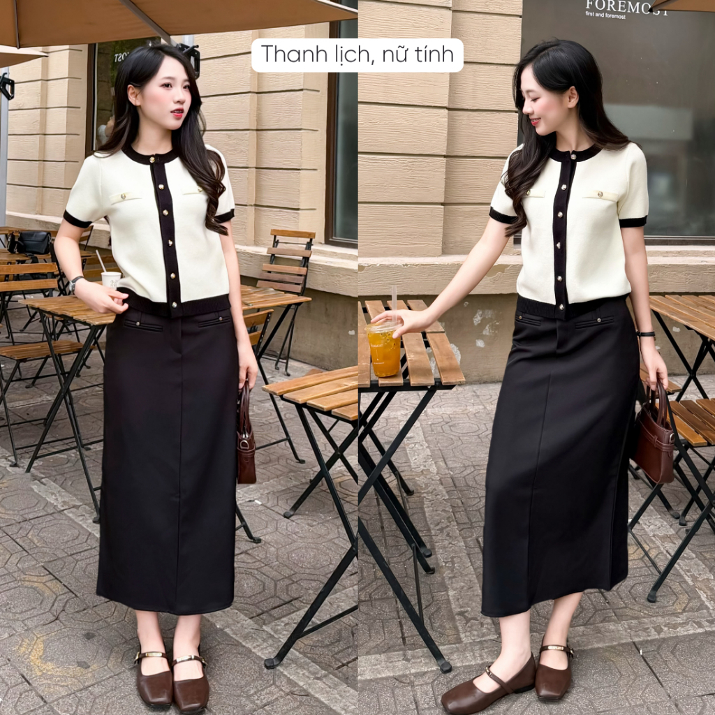 Chân váy dáng dài chữ A  Mely Fashion cạp cao xẻ tà tôn dáng che giấu bụng có bigsize trẻ trung cá tính  CV119 - 04 | BigBuy360 - bigbuy360.vn