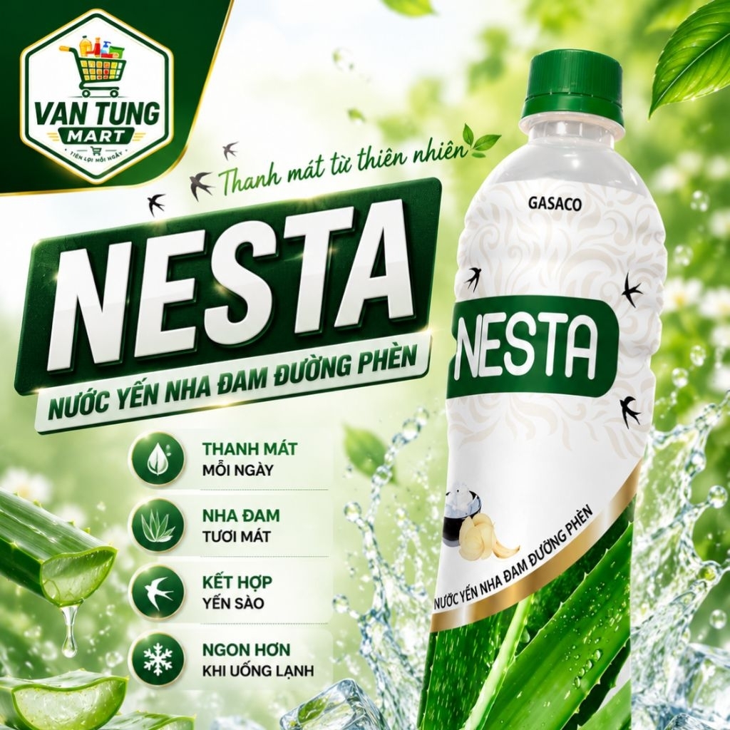 Nước Yến Nha Đam Đường Phèn NESTA 500ml