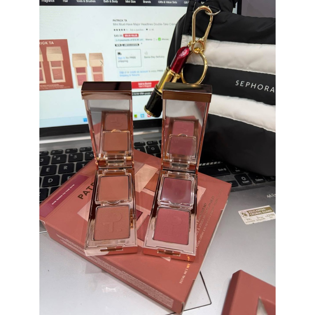 Set phấn má Patrick Ta mini 2 màu hot