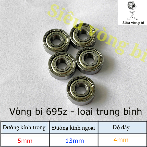 [ Loại trung bình] Vòng bi - bạc đạn mã 695z kích thước 5x13x4mm