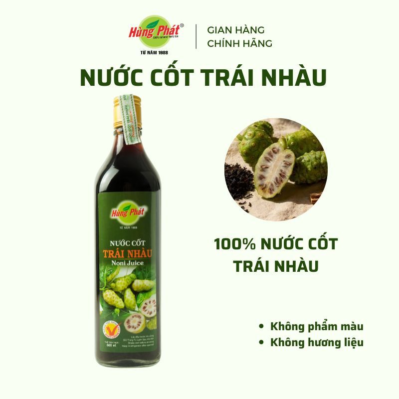 Nước Cốt Trái Nhàu Hùng Phát - NCTN - Chai 600ml - Đạt chuẩn ISO HACCP