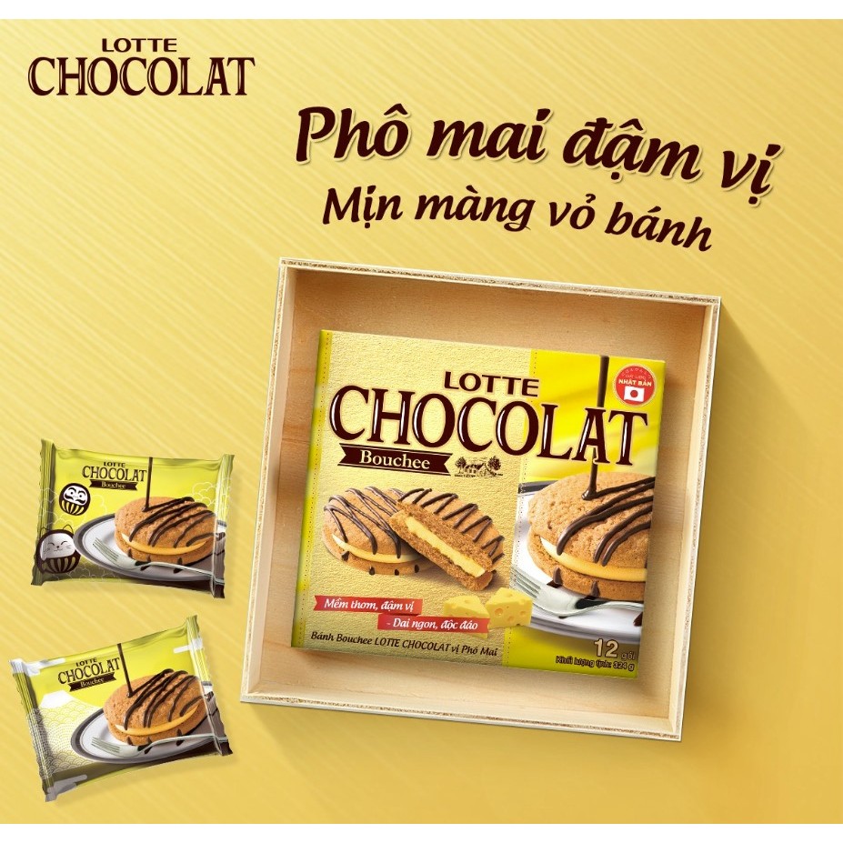 Bánh Bouchee Lotte Chocolate Vị Phô Mai