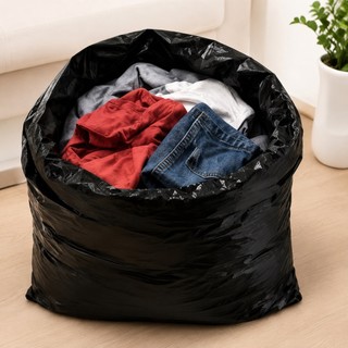 Combo 3 cuộn túi nhựa có quai xách màng đựng đồ size trung dẻo dai 280gram