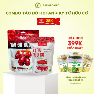 Combo Táo đỏ Hotan/ Táo đỏ Ninh Hạ và Kỷ tử hữu cơ giúp bổ sung dưỡng chất, tăng cường đề kháng