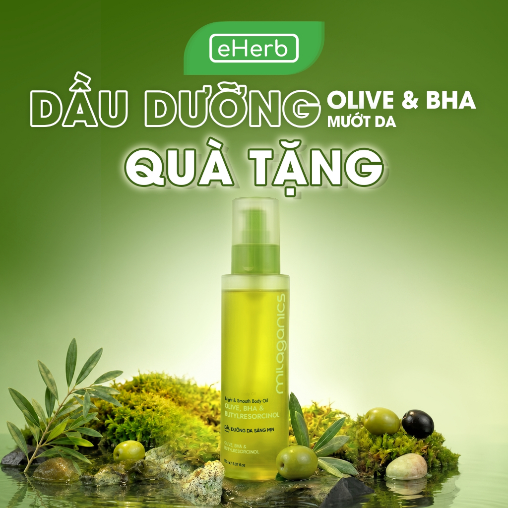 [GIFT] Dầu Oliu Body Oil BHA Làm Mềm Da Nguyên Chất Dưỡng Da, Dưỡng Tóc MILAGANICS