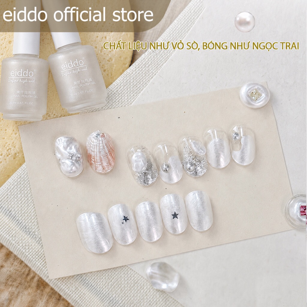 {Eiddo Nails} Cồn Loang Trắng Nhũ Ngoc Trai Eiddo - Chai 12ml - Tạo hiệu ứng ánh trai lung linh bắt 