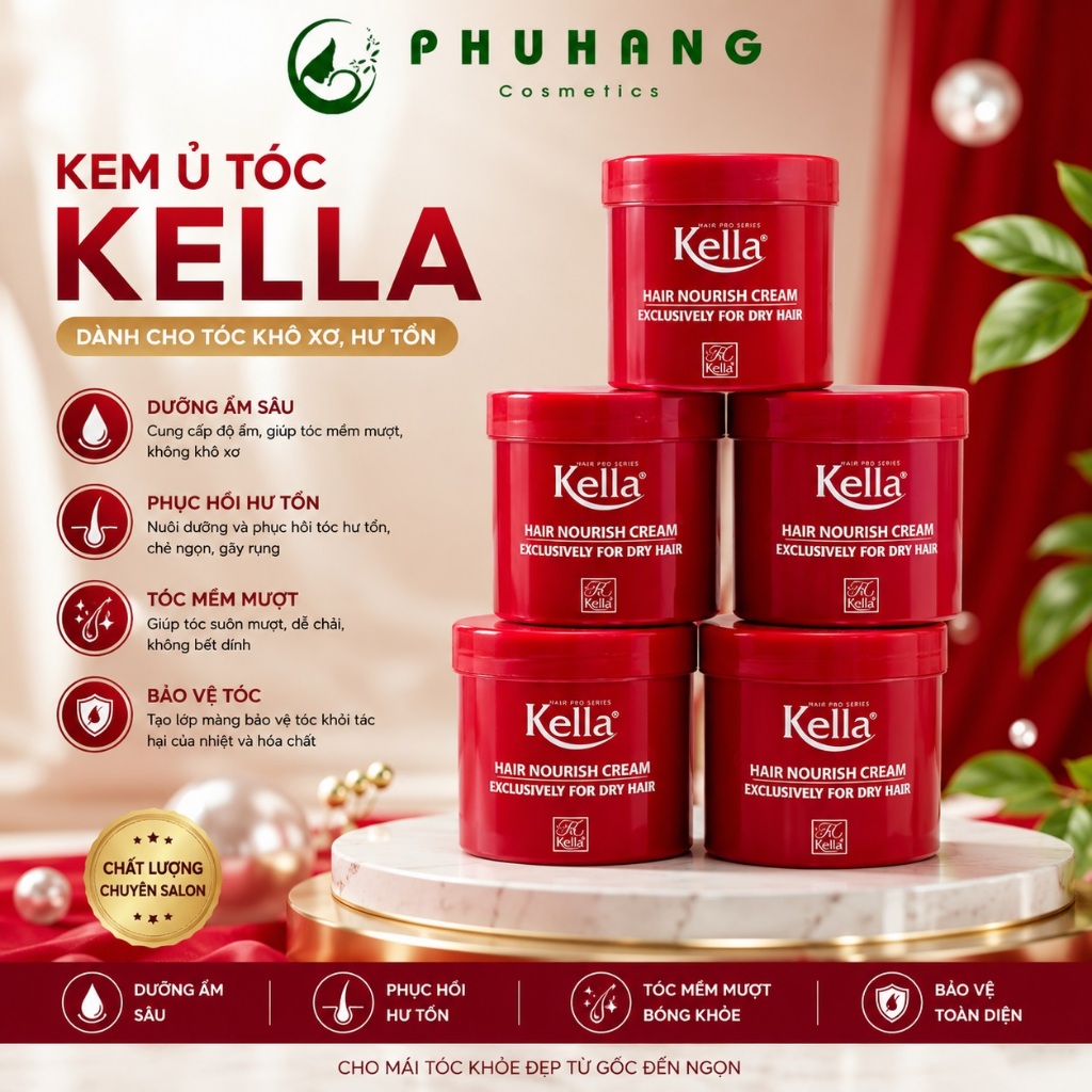 Kem ủ tóc Kella hấp dầu Kella 500ml chính hãng