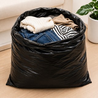 Combo 3 cuộn túi nhựa có quai xách màng đựng đồ size trung dẻo dai 280gram