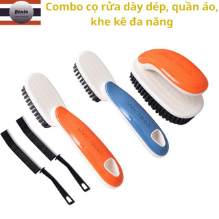Bentomop_ combo 3-5 cái cọ rửa giày dép, quần áo loại nhỏ dễ giặt rửa, giá tốt + tặng kèm chà khe kẽ