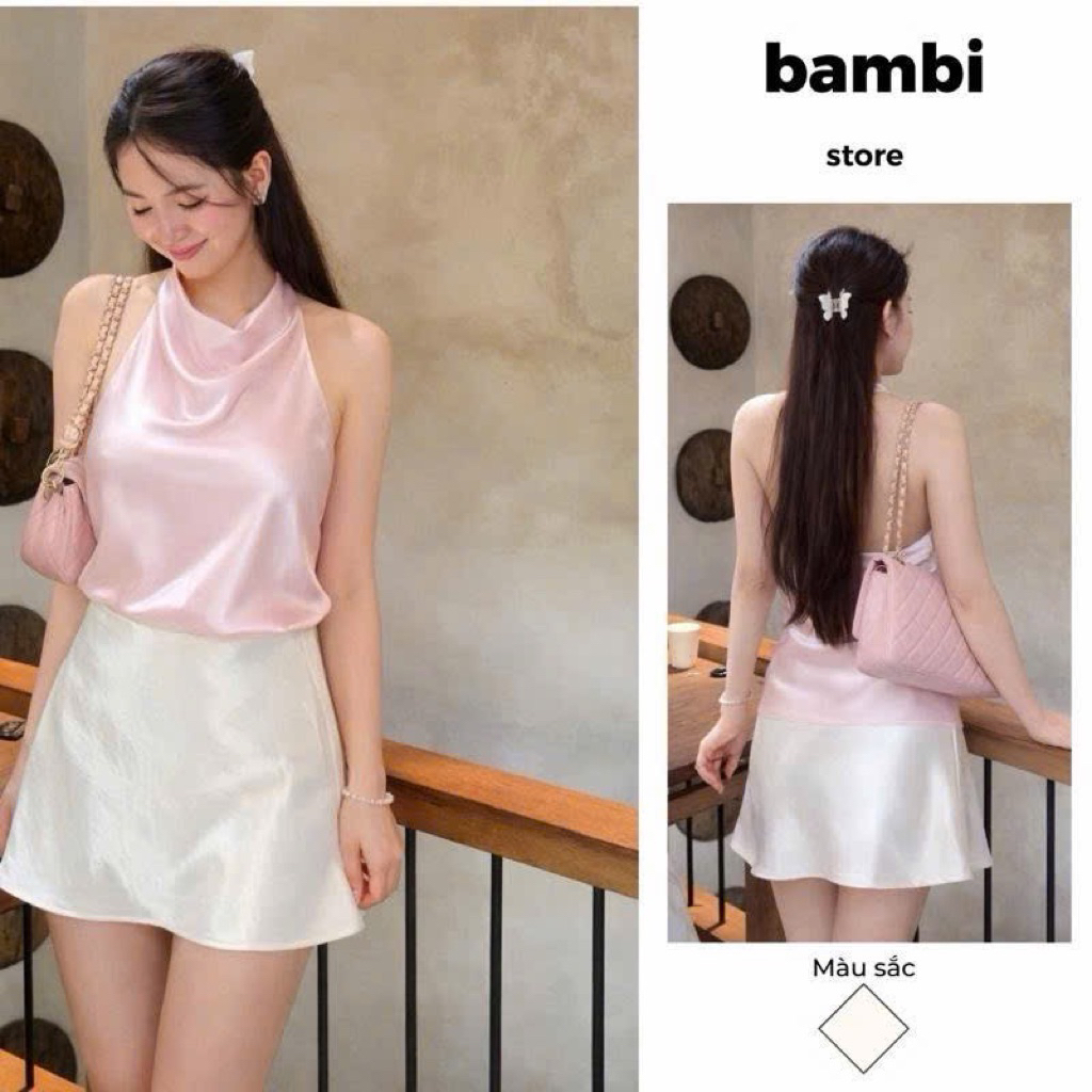 [Bambi] Chân váy lụa vân nhung | BigBuy360 - bigbuy360.vn
