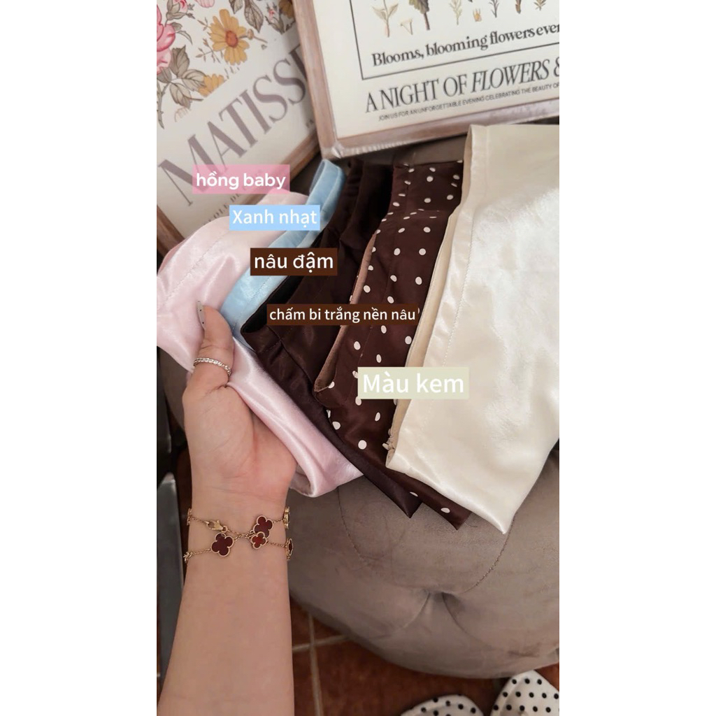 [Bambi] Chân váy lụa vân nhung | BigBuy360 - bigbuy360.vn