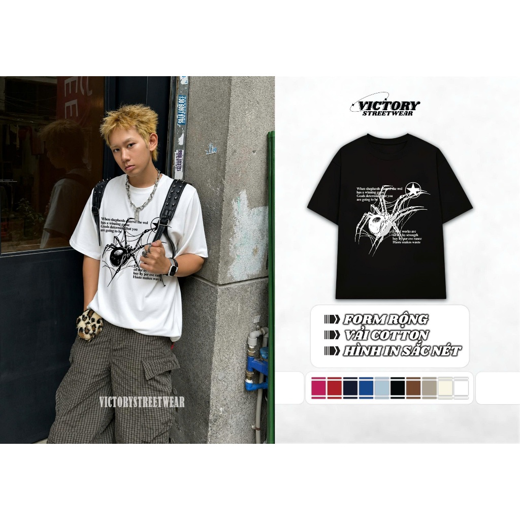 Áo Thun Oversize Graphic Abstract Form Rộng Unisex Streetwear Premium Cotton