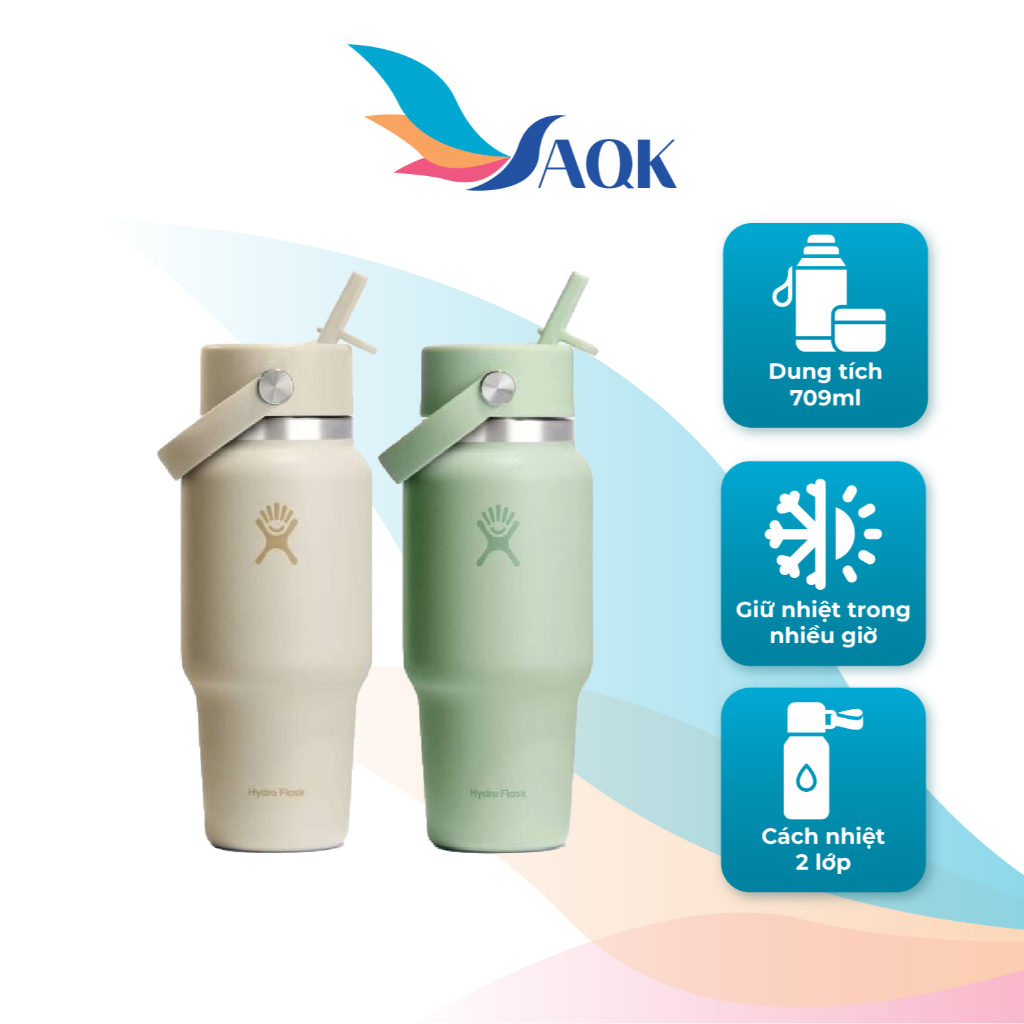 Bình giữ nhiệt Hydro Flask Wide Flex Straw Bottle Cap 24 OZ/709ml