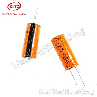 Bộ 3 Chiếc Tụ Hóa 150uF 450V Chân Mềm Kích Thước 18x40mm Màu Cam