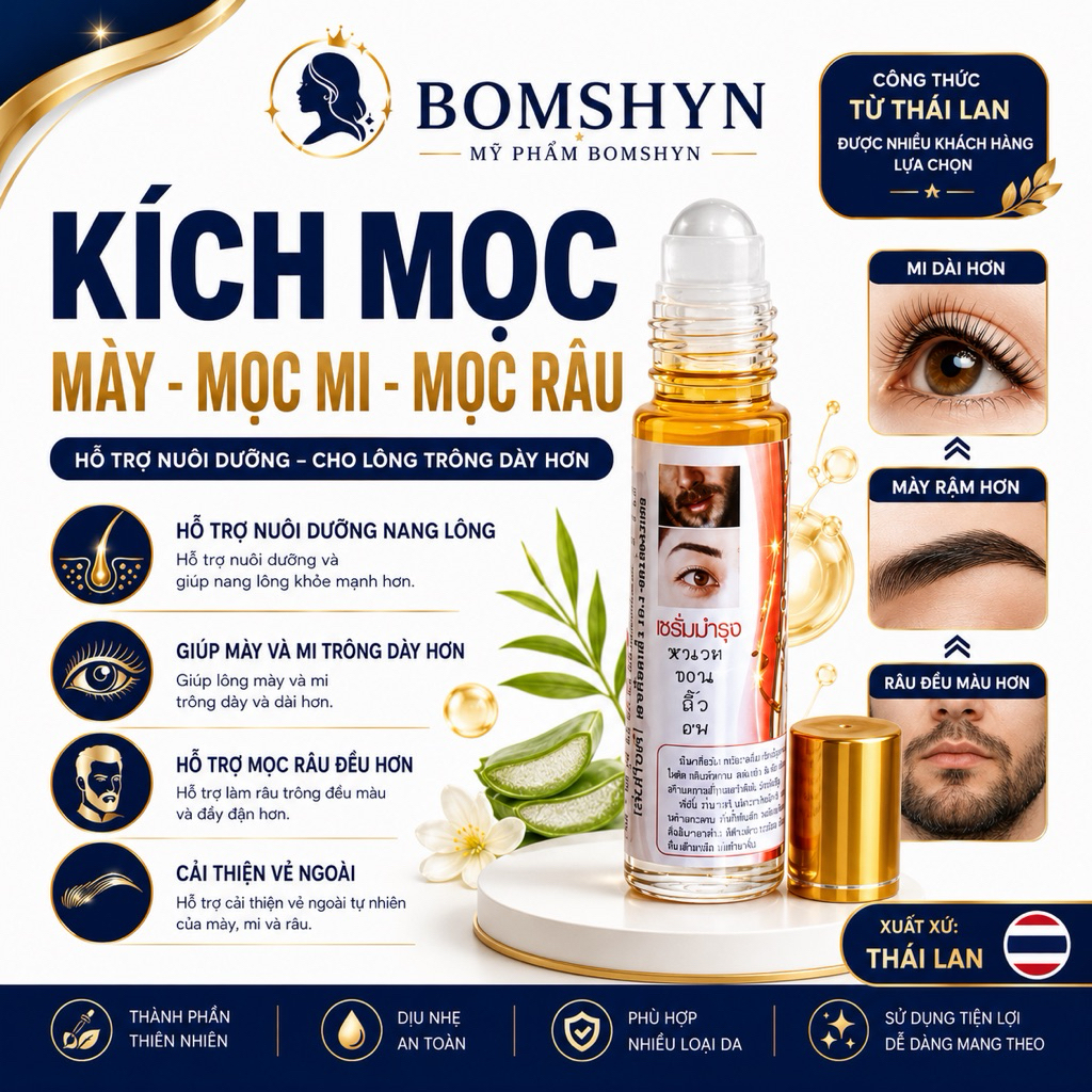 Serum kích mọc Mày, mọc Mi mọc Tóc, mọc Râu GENIVE Thái lan chính hãng