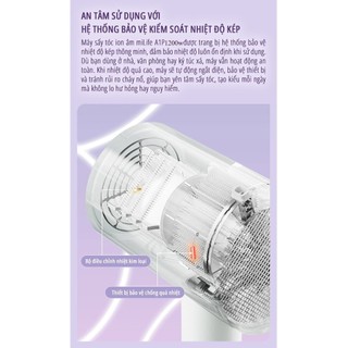 Máy sấy tóc ion âm miLife A1P 1200w với ánh sáng xanh bảo vệ tóc- Máy sấy tóc simple H100 - H101