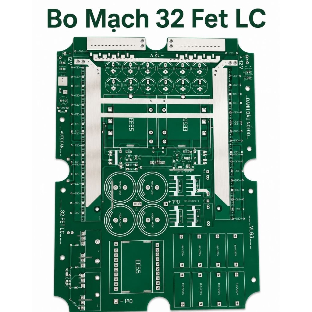 Bo Mạch 32 FET LC 12V Công Suất Lớn EE55 320×240 -Điện tử Văn Linh