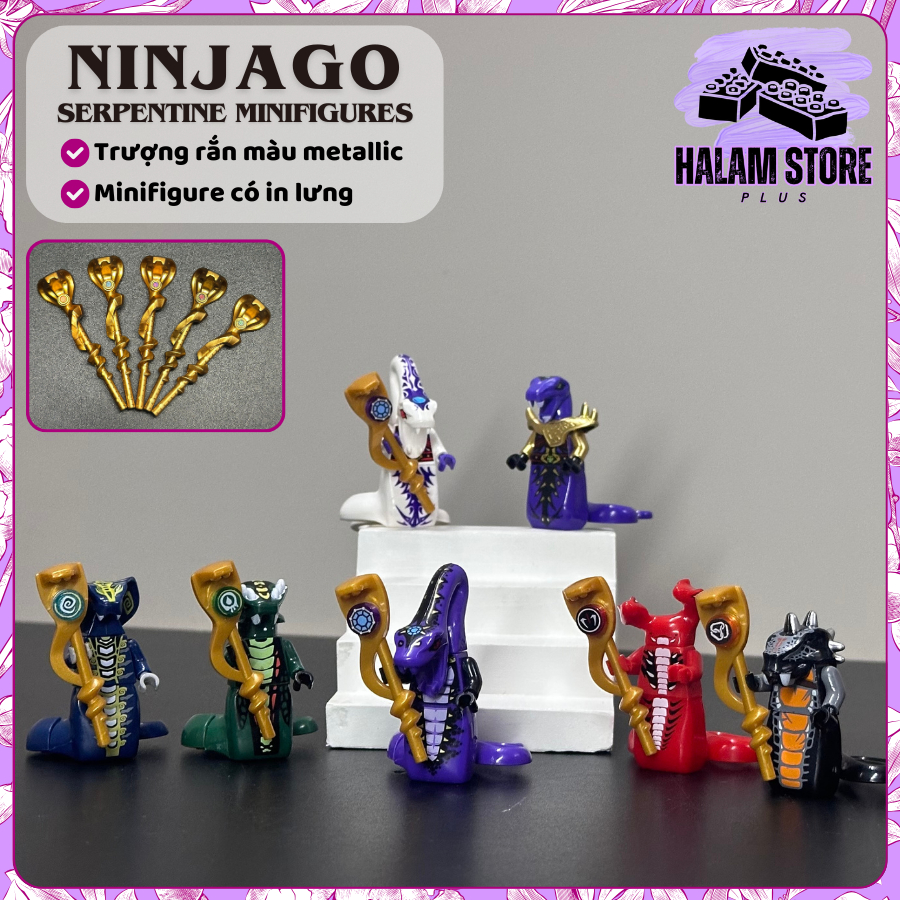 [BẢN ĐẸP] Mô hình nhân vật minifigures Ninjago 5 rắn chúa bộ tộc rắn serpentine leaders