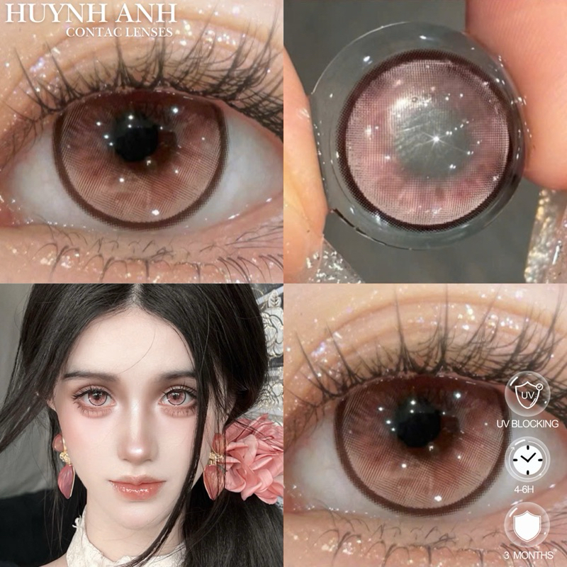 Lens Mắt Kính Áp Tròng Hồng Tây Fruit Pink Dia 14.5mm Gdia 14.3mm