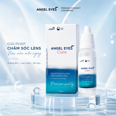 Nước nhỏ mắt lens Angel Eyes Care cao cấp | Hỗ trợ cấp ẩm, giảm khô mắt khi đeo kính áp tròng