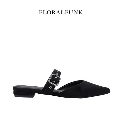 [NEW] Dép bệt Floralpunk Jane Mules - Đế cao 2cm chất liệu da lộn - Dây quai trước